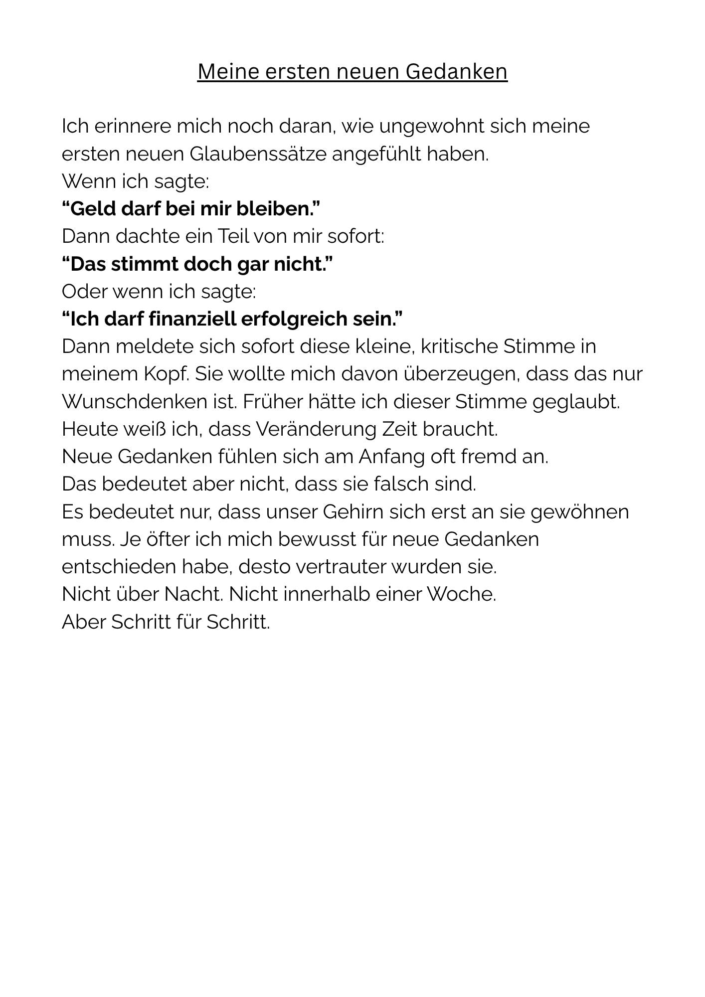 Mein Weg zu einem positiven Money Mindset – Wie ein positives Mindset mein Leben verändert hat
